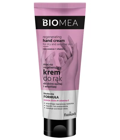 Biomea Regenerating Hand Cream (Mocno regenerujący krem do rąk do skóry suchej i wrażliwej)