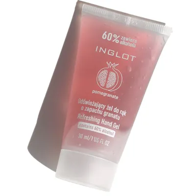 Inglot Pomegranate Refreshing Hand Gel 60% Alcohol (Odświeżający żel do rąk o zapachu granatu 60% alkoholu)
