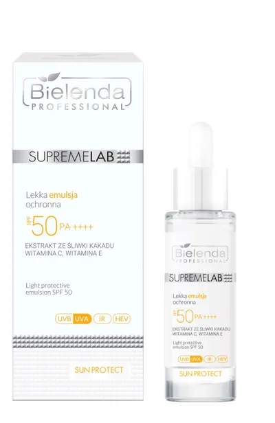 Bielenda Professional SUPREMELAB Sun Protect, Lekka emulsja ochronna SPF 50 PA ++++