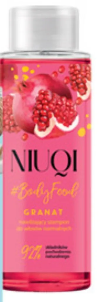 Niuqi #Bodyfood, Nawilżający szampon do włosów normalnych `Granat`