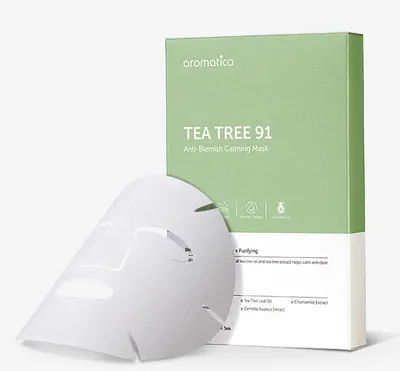 The Aromatica Tea Tree 91 Anti-Blemish Calming Mask (Maska w płachcie)