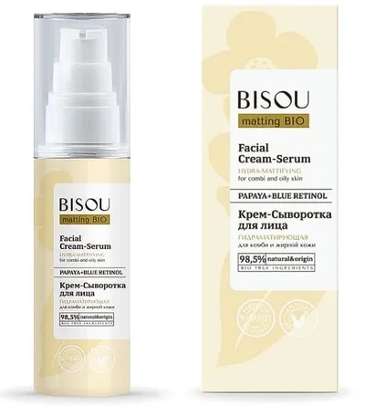 Bisou Matting Bio, Facial Cream-Serum (Krem-serum nawilżająco-matujący)