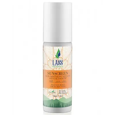 Lass Naturals Sunscreen, Sun Whitening Lotion with ActiWhite (Rozjaśniający balsam do ciała i twarzy SPF 30 (nowa wersja))