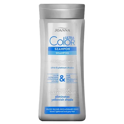 Joanna Ultra Color System, Szampon do włosów blond, rozjaśnianych i siwych (nowa wersja)