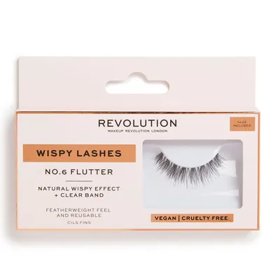 Revolution Beauty (Makeup Revolution) Wispy Flutter No. 6 False Eyelashes (Sztuczne rzęsy na pasku)