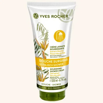 Yves Rocher Creme Lavante Nourrissante Douche Surgras [Nourishing Shower Cream with Oat Extract] (Kremowy żel pod prysznic do skóry suchej z wyciągiem z owsa)