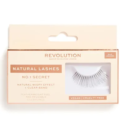 Revolution Beauty (Makeup Revolution) Natural Lashes Secret No. 01 False Eyelashes (Sztuczne rzęsy na pasku)