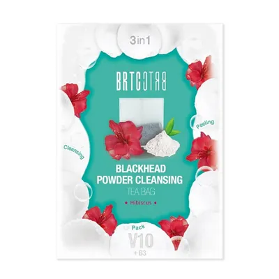 BRTC Blackhead Powder Cleansing (Saszetka do oczyszczania twarzy tłustej i mieszanej z hibiskusem)