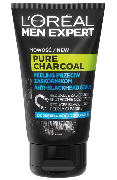 L'Oreal Paris Men Expert, Pure Charcoal Anti-blackhead Scrub (Peeling przeciw zaskórnikom)