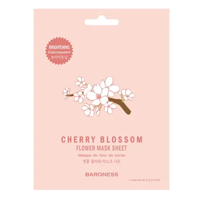 Baroness Cherry Blossom Flower Mask Sheet (Rozświetlająca maseczka w płachcie z ekstraktem z kwiatu wiśni.)