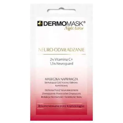 L'biotica Dermomask Night Active, Maseczka naprawcza `Neuro-odmłodzenie 2% Vit C + 1,5% Neurogard`