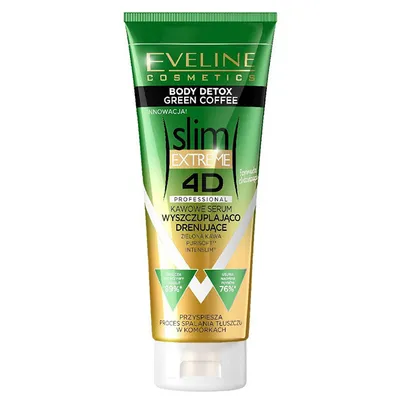 Eveline Cosmetics Slim Extreme 4D Professional, Kawowe serum wyszczuplająco-drenujące