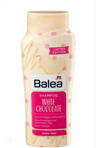Balea White Chocolate Shampoo (Szampon do włosów `Biała czekolada`)