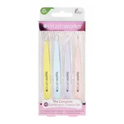 Brushworks HD Combination Tweezer Set (Zestaw pęset)