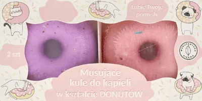 Manufaktura Piękna Musujące kule do kąpieli w kształcie donutów z olejkami `Lubię Twoje pomysły`