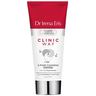 Dr Irena Eris Clinic Way, Przeciwzmarszczkowy 3-fazowy oczyszczający oleo-żel do mycia twarzy