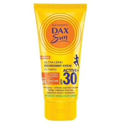 Dax Sun Active +, Ultra lekki ochronny krem do twarzy SPF 30