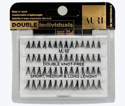 Auri Pro, Doube Individuals Double Knot-free Short, Medium and Long Length (Kępki rzęs mix długości `Zdwojona objętość`)