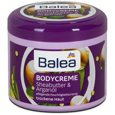 Balea Bodycreme Sheabutter mit Arganol (Krem do ciała z masłem shea i olejkiem arganowym do skóry suchej)