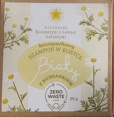 Leśna Galaktyka Szampon w kostce biały bezzapachowy z rumiankiem