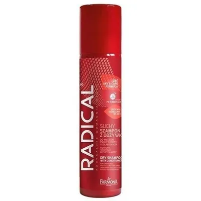 Radical Suchy szampon z odżywką do włosów zniszczonych i osłabionych 2 w 1 `Dry & Care Formula`