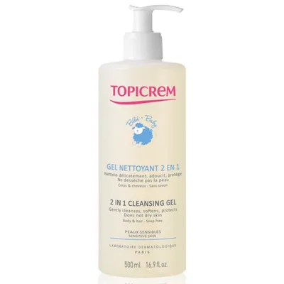 Topicrem Baby, My 1st Cleansing Gel 2 in 1 (Żel do mycia ciała i włosów dla dzieci od urodzenia)