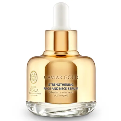 Natura Siberica Caviar Gold, Strengthening Face ad Neck Serum (Wzmacniajace serum na twarz i szyję)