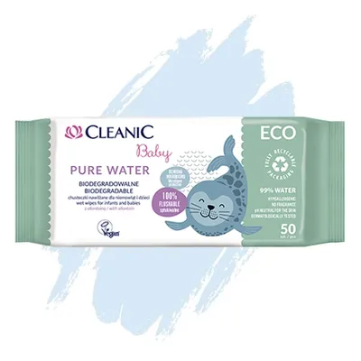 Cleanic Baby, ECO Pure Water Wet Wipes (Chusteczki nawilżane dla niemowląt i dzieci)