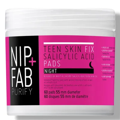 Nip+Fab Purify,  Teen Skin Fix Salicylic Acid Night Pads (Płatki na noc z kwasem salicylowym)