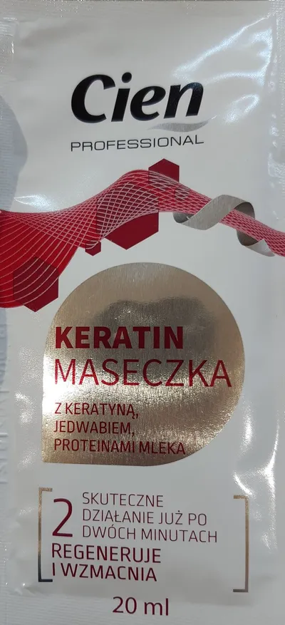 Cien Professional, Maseczka do włosów z keratyną, jedwabiem, proteinami mleka `Keratin`