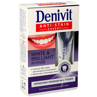 Denivit Anti-Stain Expert, White & Brilliant Intense, Pasta do zębów