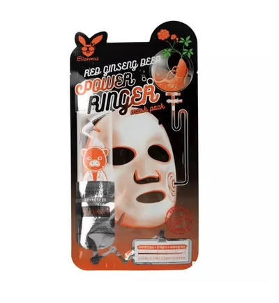 Elizavecca Red Ginseng Deep Power Ringer Mask Pack (Maska w płachcie z żeń-szeniem)