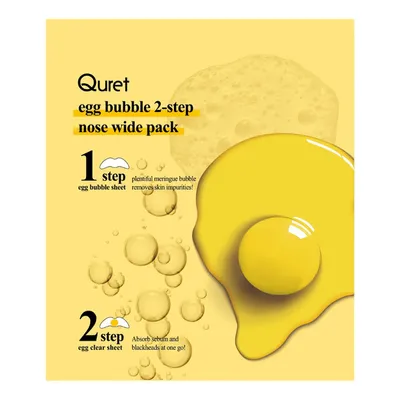 Quret Egg Bubble 2-step Nose Wide Pack (Dwuetapowe paski oczyszczające na nos)