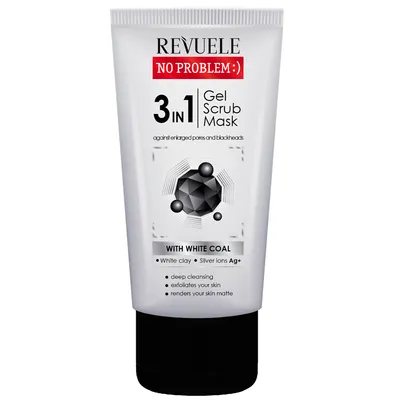 Revuele No Problem! 3 in 1 Gel Scrub Mask (Preparat 3 w 1 do mycia twarzy)