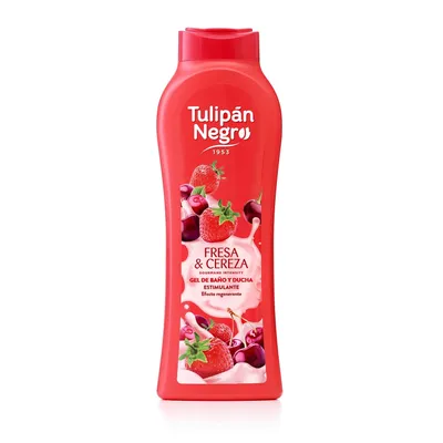 Tulipan Negro Cherry Passion, Strawberry & Cherry Shower Gel (Żel pod prysznic `Truskawka i wiśnia`)