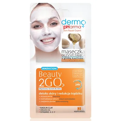 Dermo Pharma Beauty 2GO, Maseczka oczyszczająca `Detoks skóry i redukcja trądziku`
