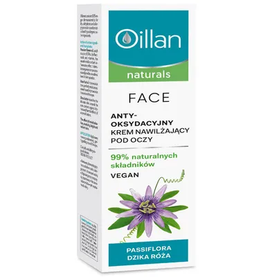 Oillan Naturals, Face, Antyoksydacyjny krem nawilżający pod oczy