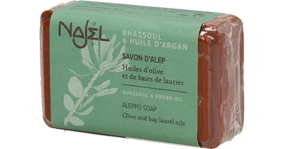 Najel Savonette d'Alep Rhassoul et Huile d'Argan (Mydło Aleppo z glinką Ghassoul i olejem arganowym)