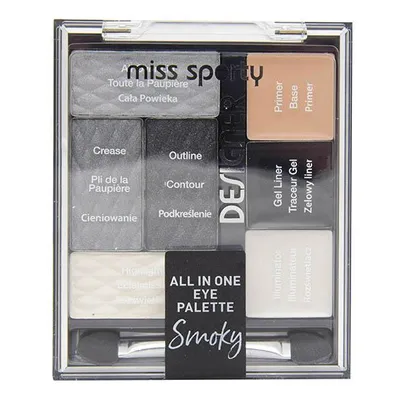 Miss Sporty Designer, Smoky, All In One Eye Palette (Paleta cieni do powiek)