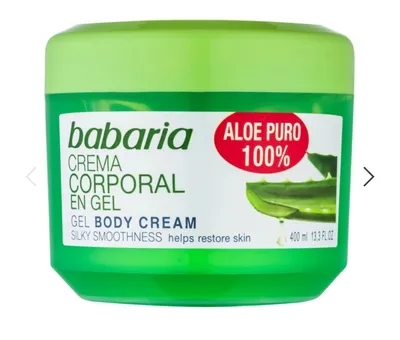 Babaria Natural Cosmetics Aloe Vera, Crema Corporal En Gel (Nawilżający żel aloeoswy do ciała)