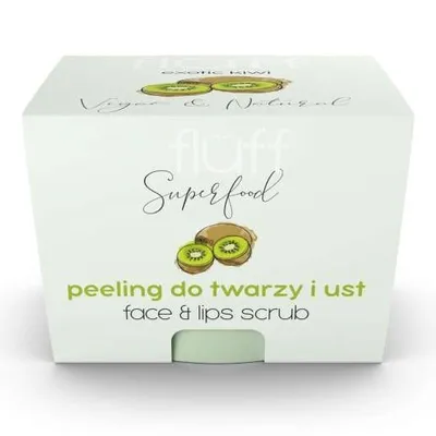 Fluff Superfood, Face & Lips Scrub Exotic Kiwi (Peeling do twarzy i ust `Kiwi`)
