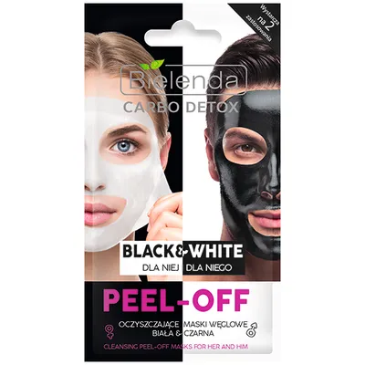 Bielenda Carbo Detox, Oczyszczające maski węglowe peel-off dla niej i dla niego `Black & White`