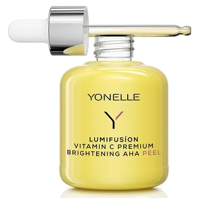 Yonelle Lumifusion, Vitamin C Premium Brightening AHA Peel (Podwójnie aktywny peeling kwasowy AHA na bazie witaminy C premium i kompleksu Lactiferul)