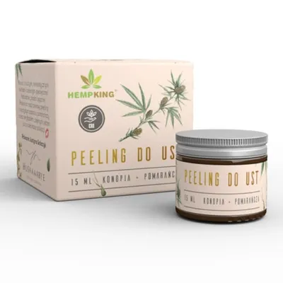 Hemp King Konopny peeling do ust z CBD z pomarańczą