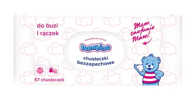Bambino Chusteczki bezzapachowe do buzi i rączek