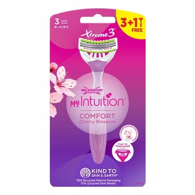 Wilkinson Xtreme 3, My Intuition, Comfort Cherry Blossom (Jednorazowe maszynki do golenia dla kobiet)