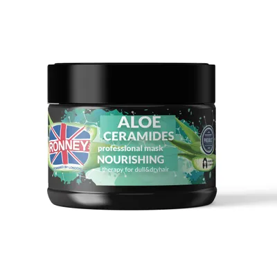 Ronney Professional, Nourshing Aloe Ceramides Mask (Aloes,  Maska nawilżająca do włosów matowych i suchych)