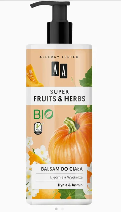 AA Super Fruits & Herbs, Balsam do ciała `Dynia i jaśmin `