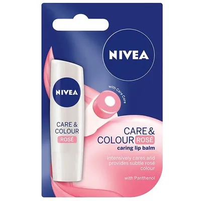 Nivea Care & Colour, Ochronna pomadka do ust 'Rose'