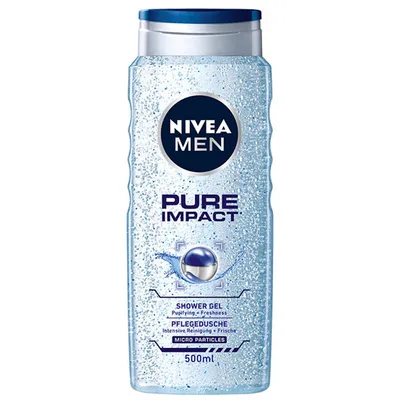 Nivea Men, Pure Impact, Żel pod prysznic do ciała, twarzy i włosów